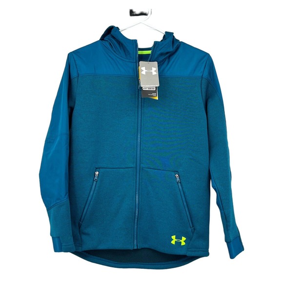 Under Armour Youth Storm Cold Gear Full Zip Water Repellent‎ Jacket Large - Picture 1 of 9